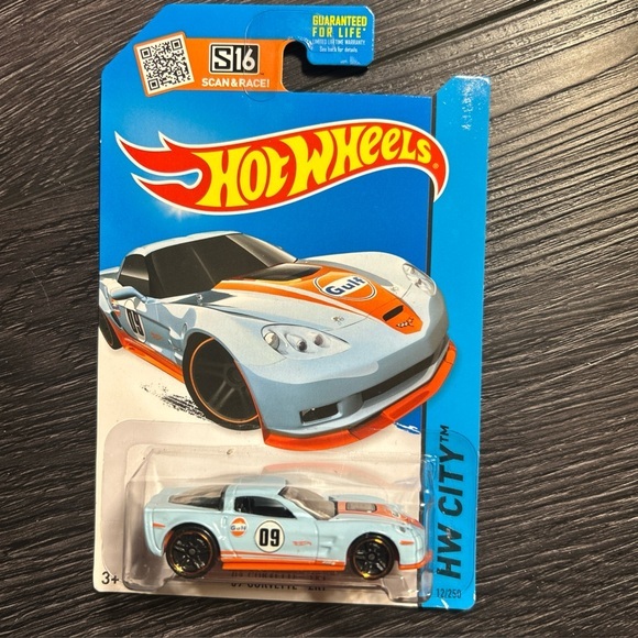 Hot Wheels Other - 2015 Hot Wheels '09 Corvette ZR1 Blue Gulf 12/250 HW City
